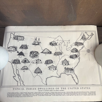 Vintage Indian Dwellings of The US Poster
