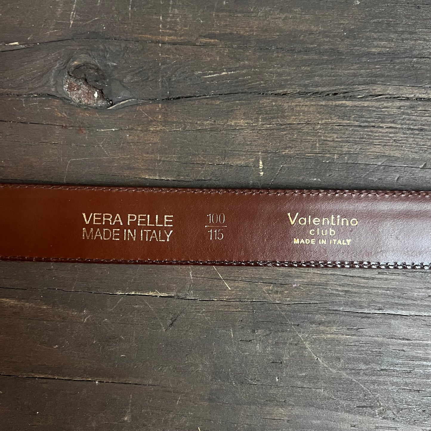 Valentino Club Dark Leather Belt