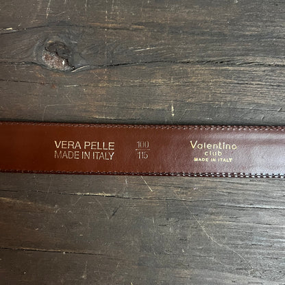 Valentino Club Dark Leather Belt