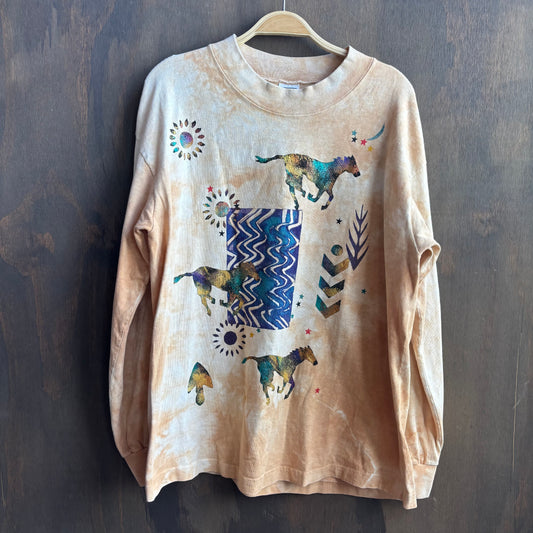 Orange Tie-Dye Long Sleeve Shirt