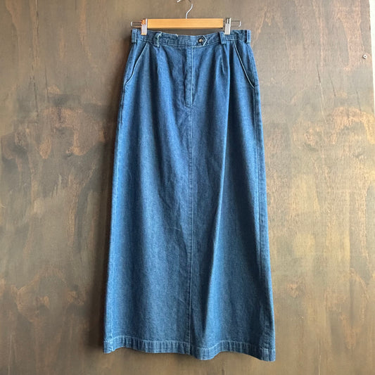 Vintage Denim Midi Skirt