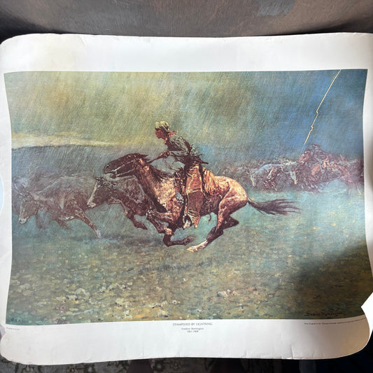 Stampeded By Lightning Print