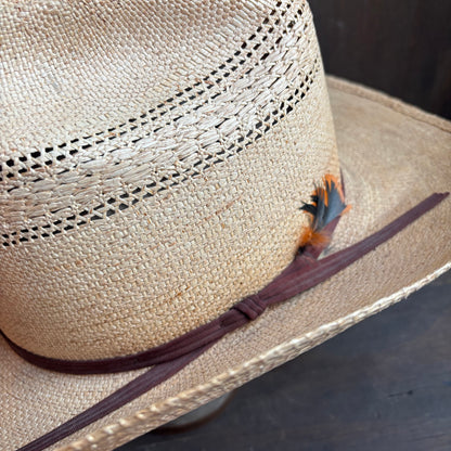 Custom Straw Hat with Feather