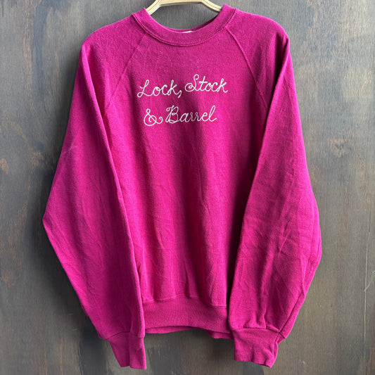 Custom Pink "Lock, Stock & Barrel" Swestshirt