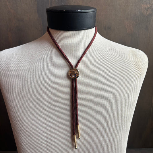 Fraternal Order of Eagles Bolo on Brown Tie