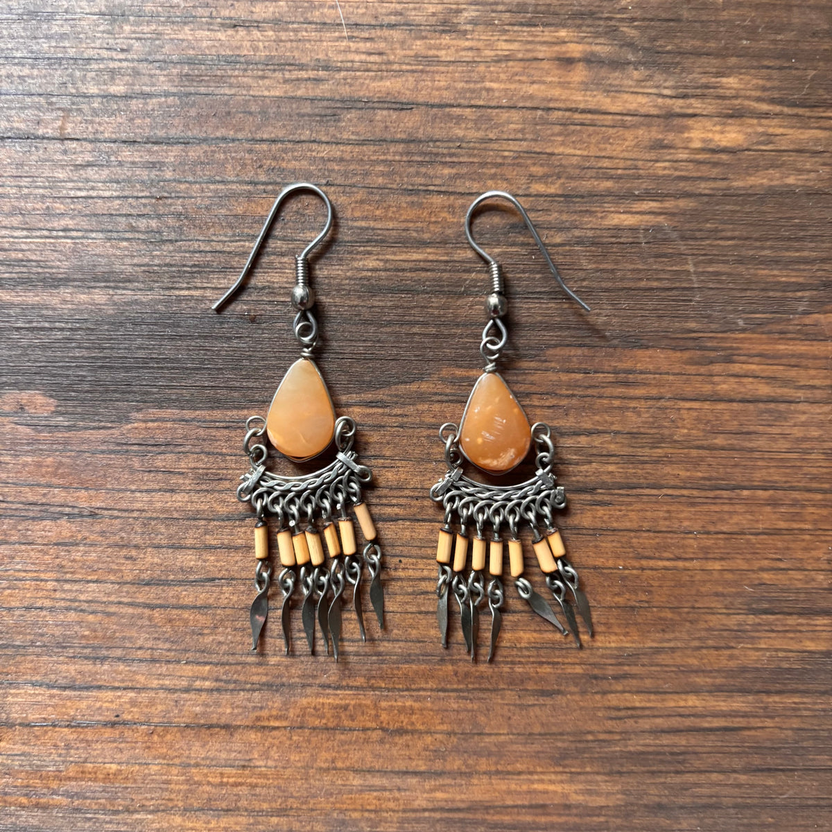 Tan Stone Earrings