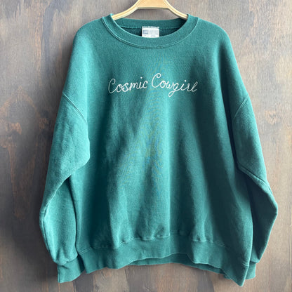 Custom Green "Cosmic Cowgirl" Sweatshirt