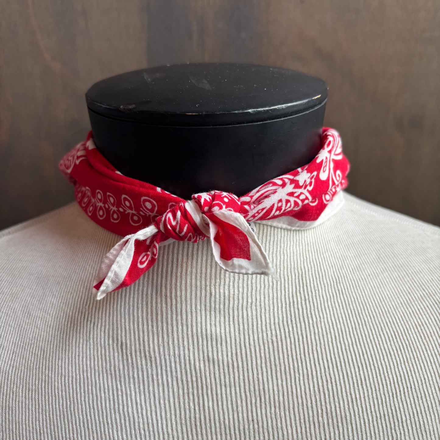 Vintage Red Cotton Bandana