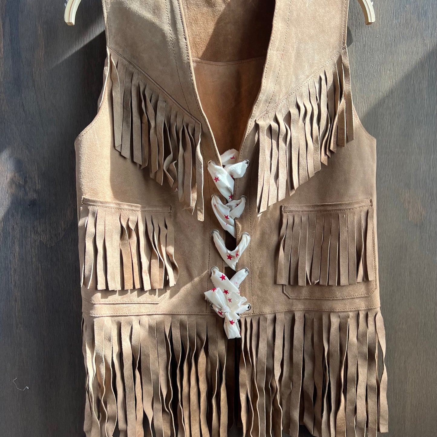 Vintage Leather Fringe Vest