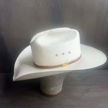 Resistol Straw Hat with Brown Hat Band