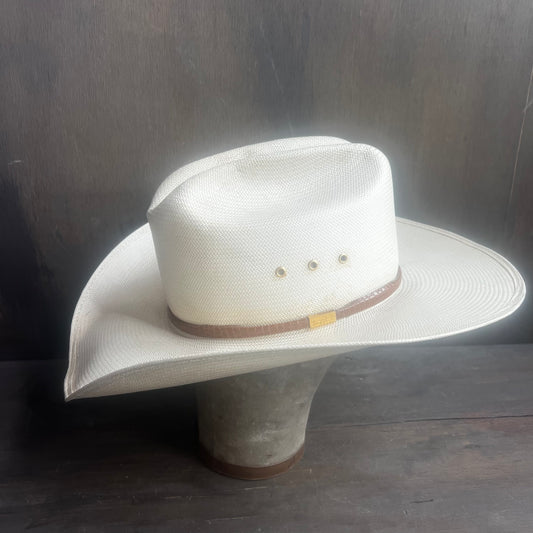 Resistol Straw Hat with Brown Hat Band