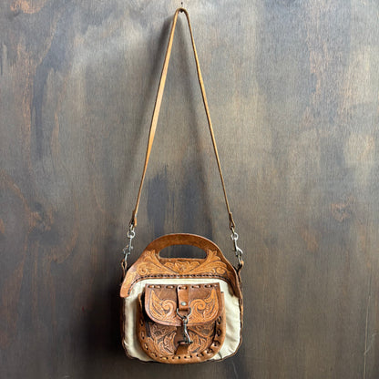Vintage Tooled Leather Bag