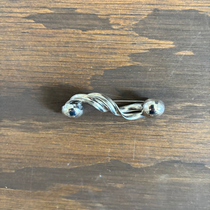Silver Swirl Brooch