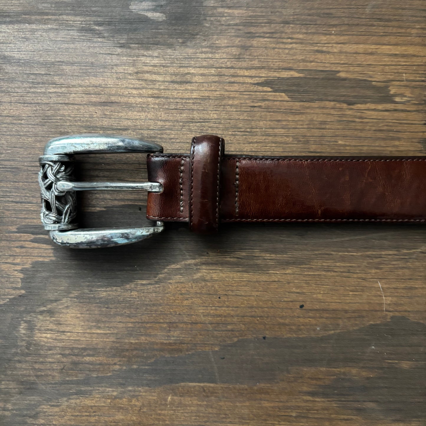Vintage Brighton Brown Leather Belt