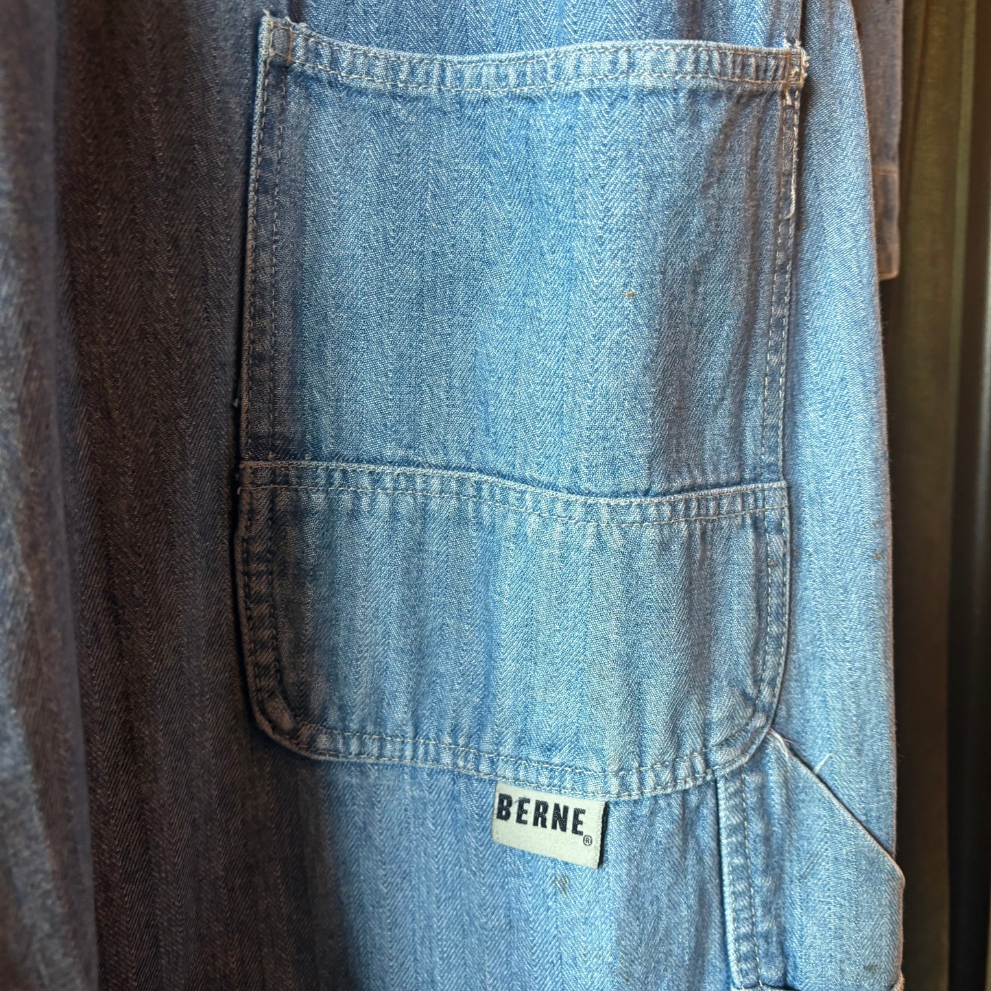 Berne Paint Washed Denim Coveralls