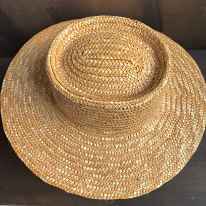 Flat Brimmed Straw Hat