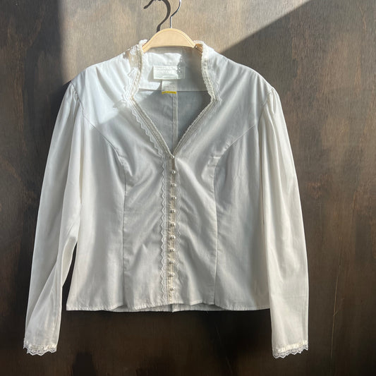 Vintage Gunne Sax White Blouse