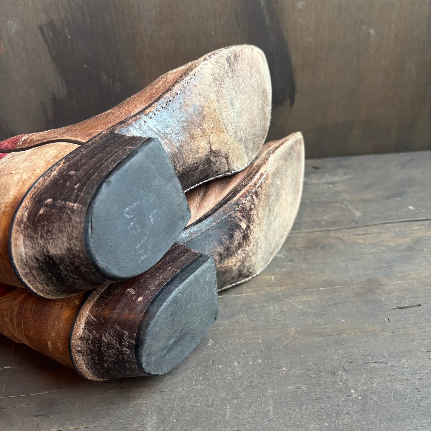 Two-Tone Leather Boots