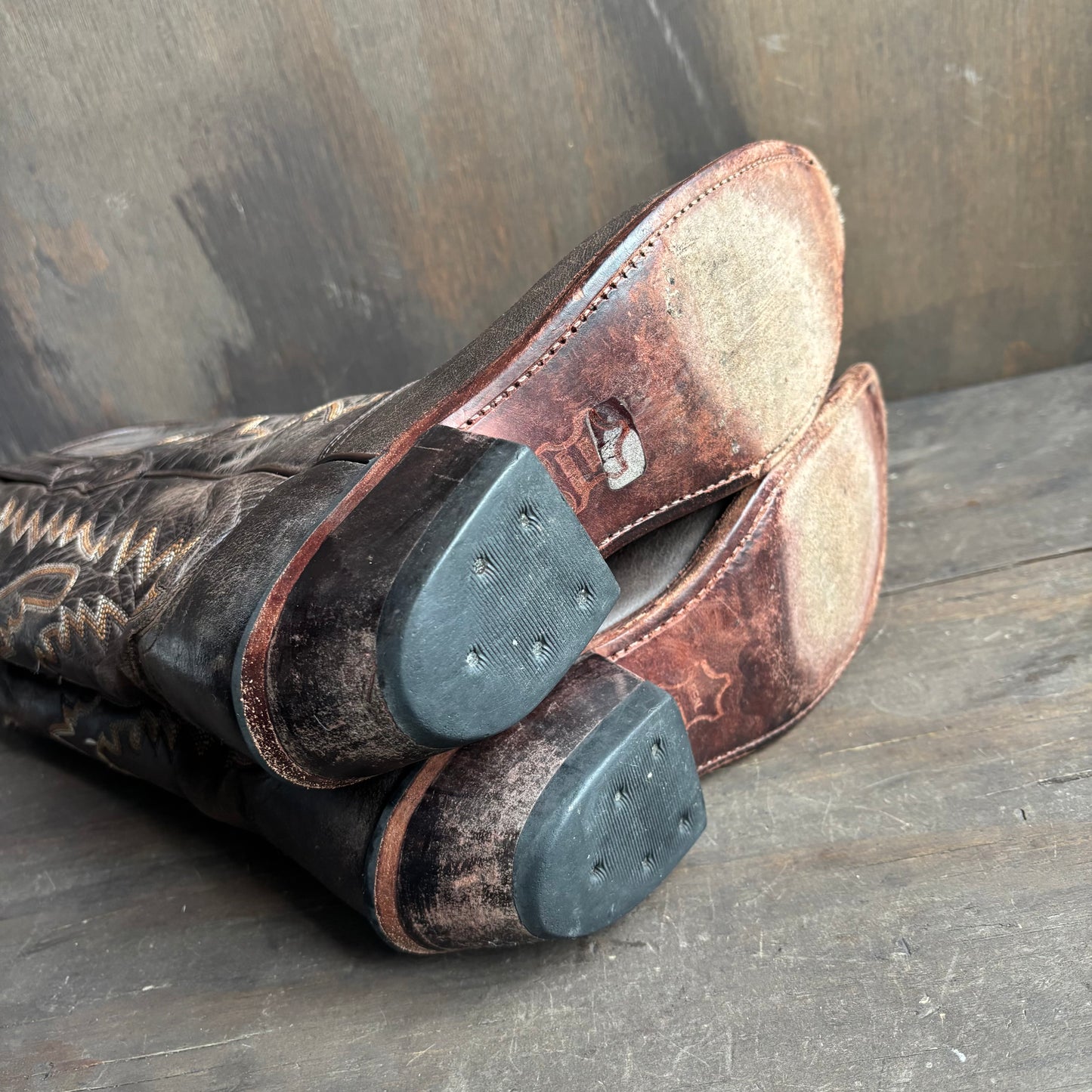 Old West Brown Leather Boots
