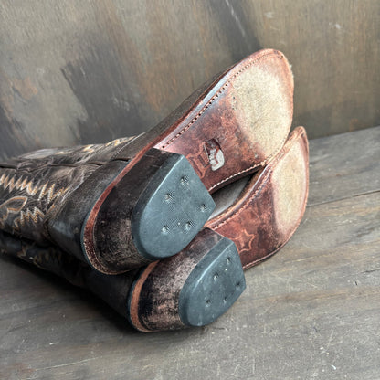 Old West Brown Leather Boots