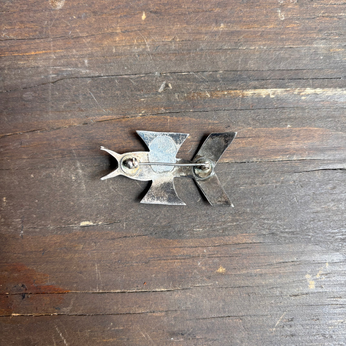 Vintage Sterling Silver Fish Pin
