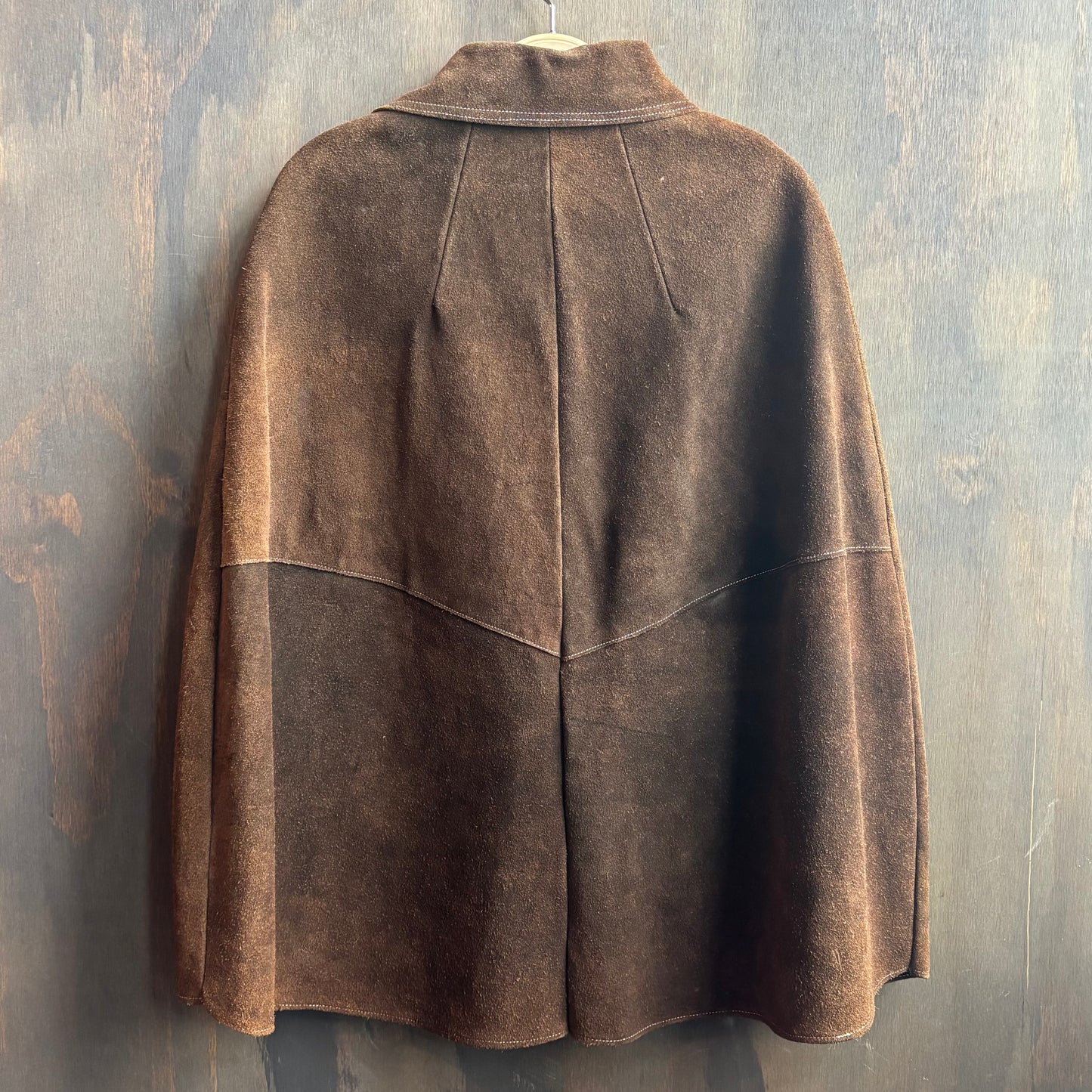 Vintage Leather Cape Jacket