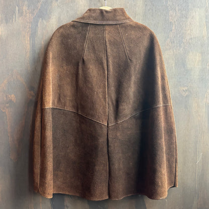 Vintage Leather Cape Jacket