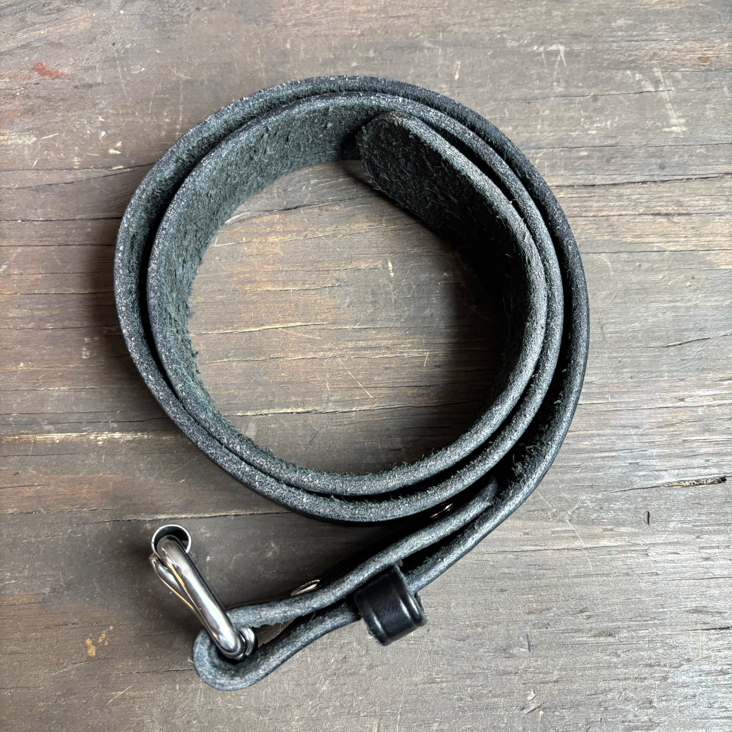Black Leather Amish Made Belt
