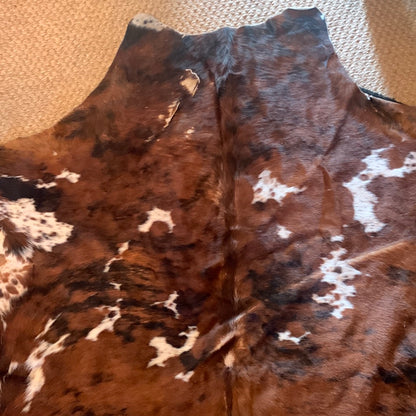 Brown and White Cowhide