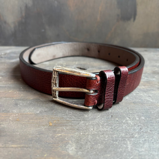 Burgundy Leather Belt