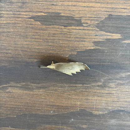 Gold-Tone Leaf Brooch
