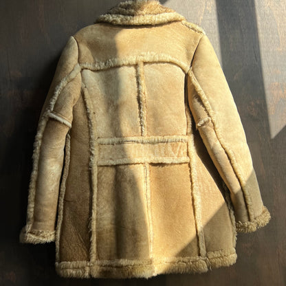 Schott Suede and Fur Lined Winter Coat