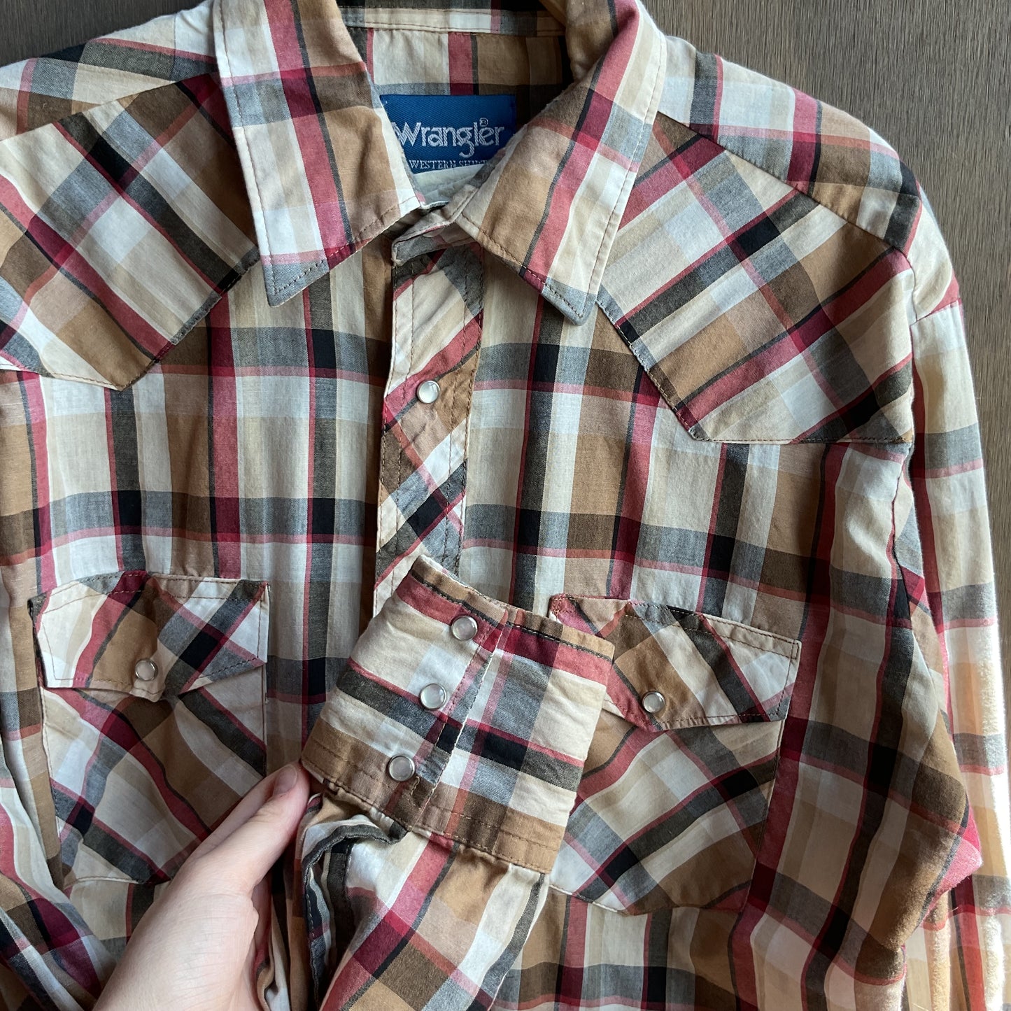 Wrangler Plaid Pearl Snap