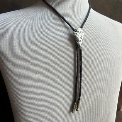 Silver Arrowhead Bolo Tie
