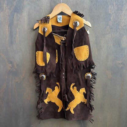 Kids Brown Chaps and Vest Set