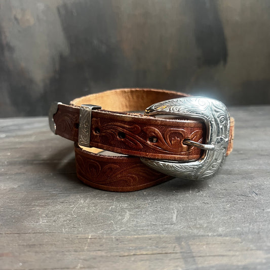 Vintage Western Tooled Belt