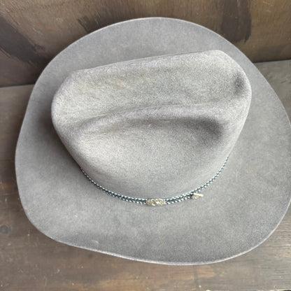 Vintage Grey Resistol Hat with Concho Buckle Band