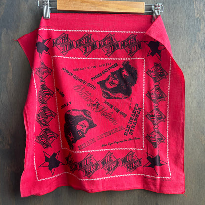 Vintage Red Will Nelson Bandana