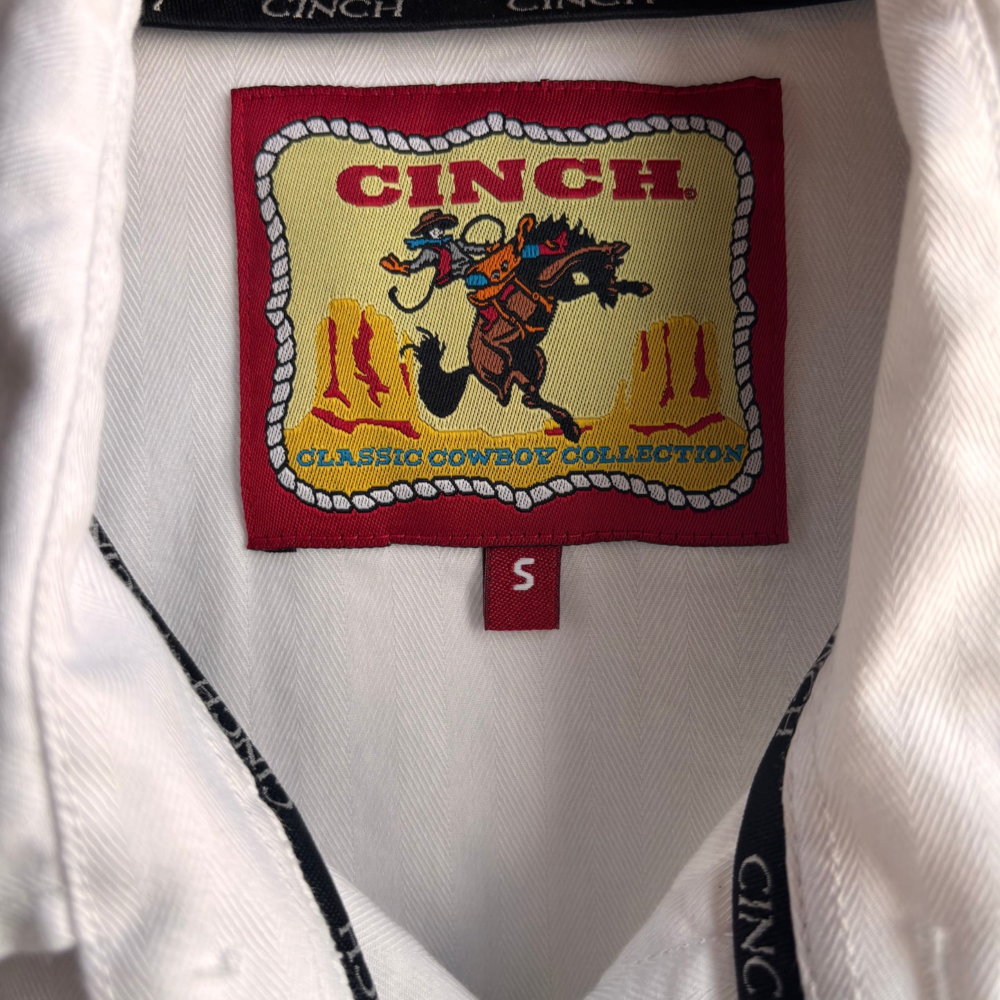 Cinch White Denim Pearl Snap