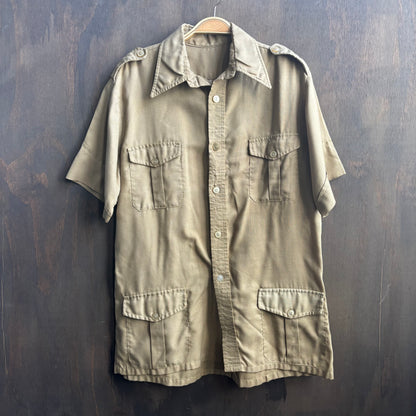 Vintage Short Sleeve Fatigue Button Up