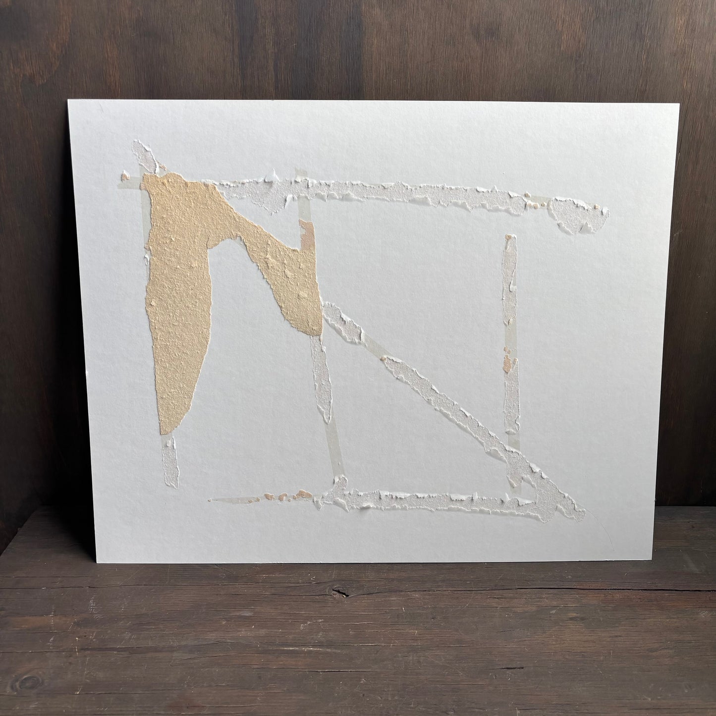 Matted Painting of Taos NM Pueblo