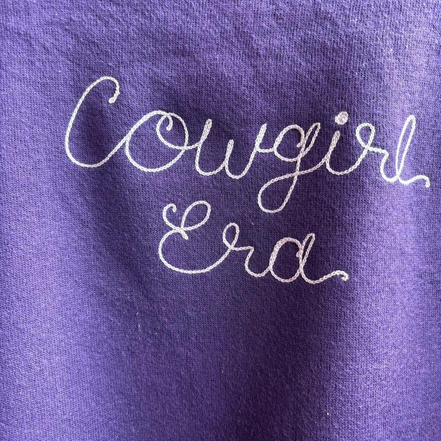 Custom Purple "Cowgirl Era" Sweatshirt