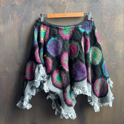 Mutil-Color Knit Mini Skit