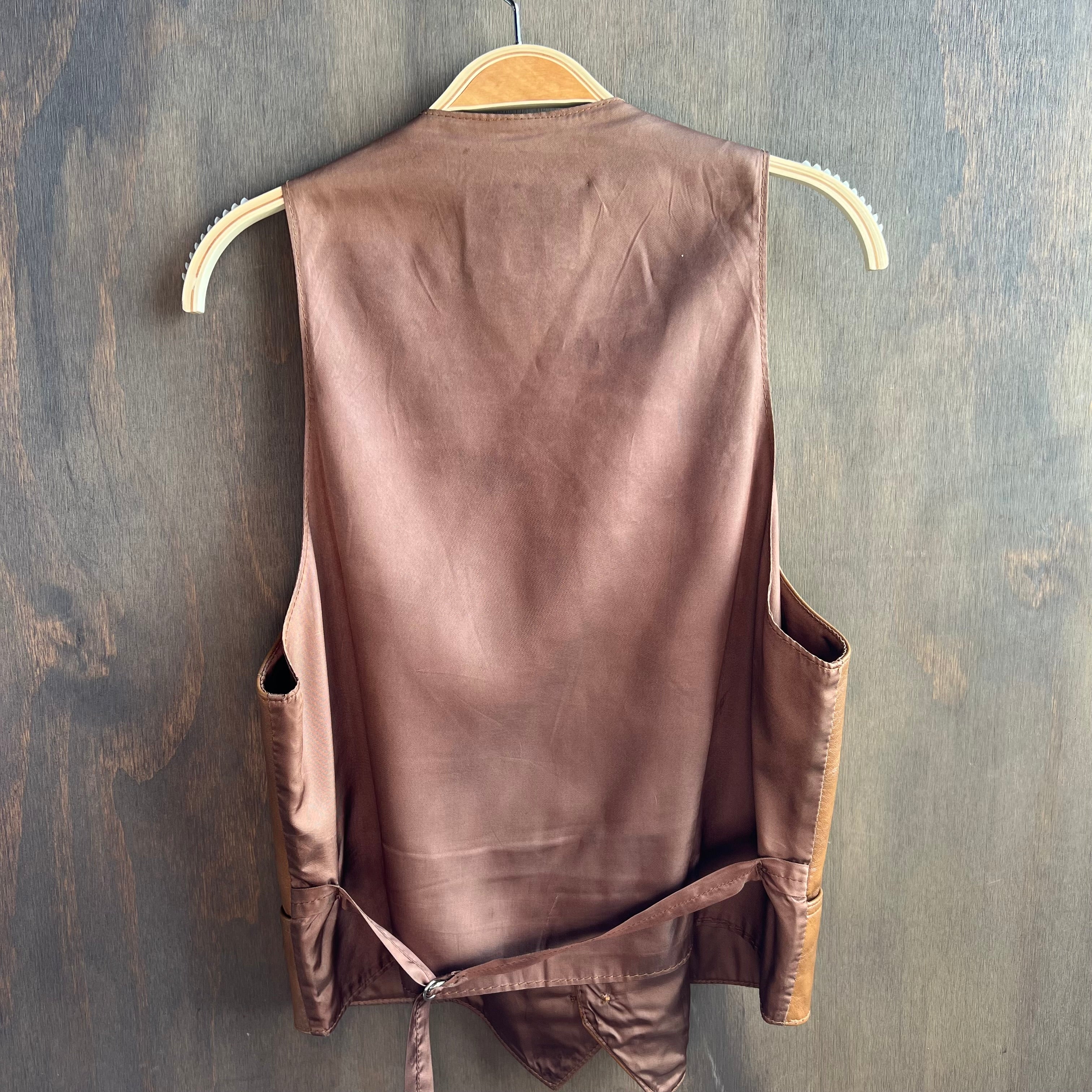 Pioneer wear leather vest best sale