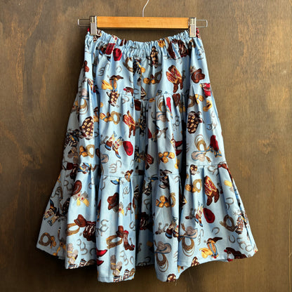 Custom Made Cowboy Midi Skirt