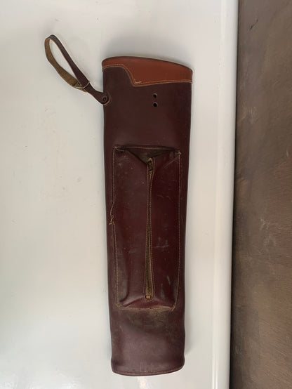 Vintage leather arrow quiver