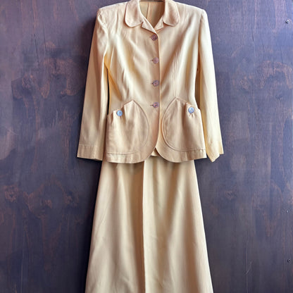 Vintage Yellow Suit Set