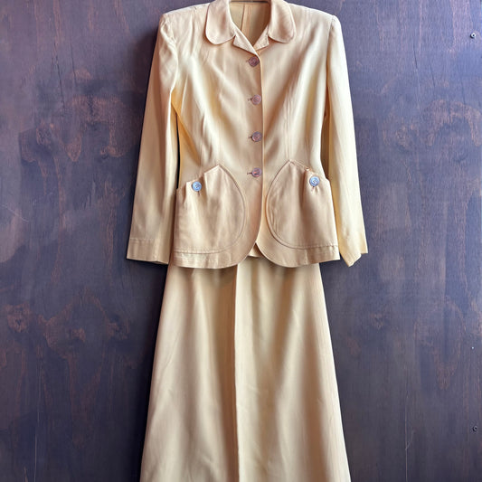 Vintage Yellow Suit Set