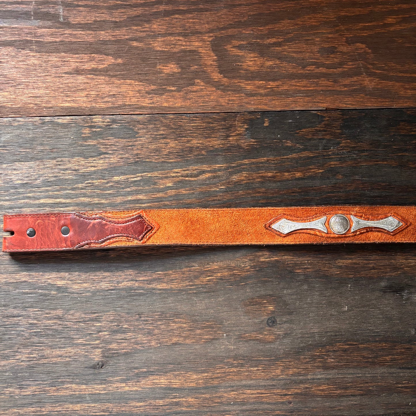 Vintage Nocona Brown Roughout Belt
