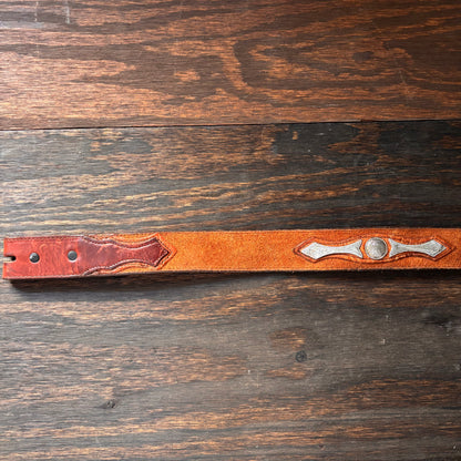 Vintage Nocona Brown Roughout Belt